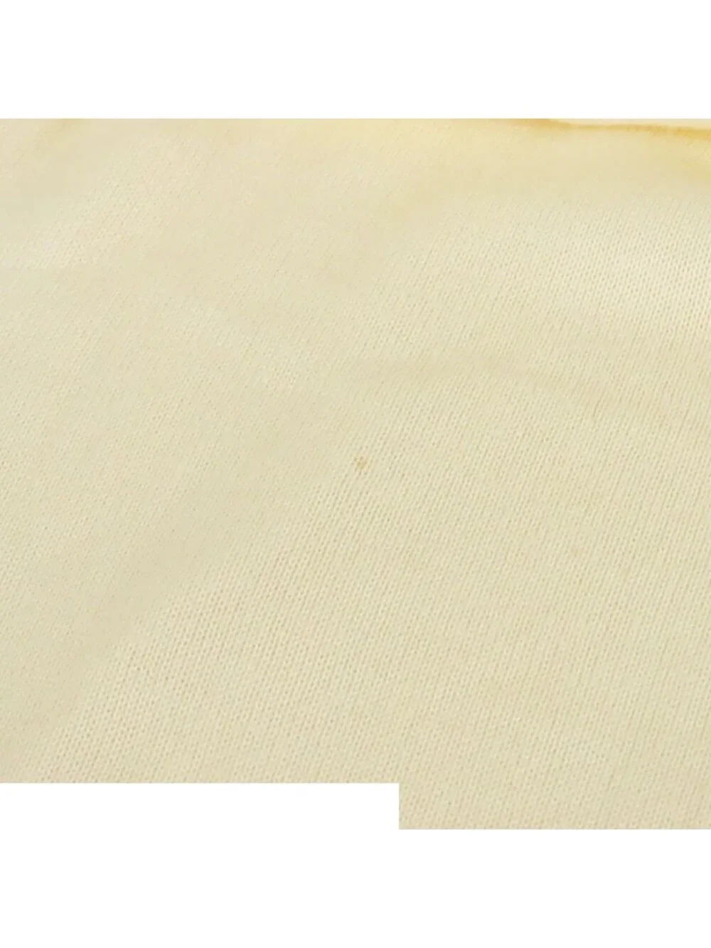 Chanel Henry Neck Knit Cream Cotton Sleeve Quilted Bag Button Top Vintage